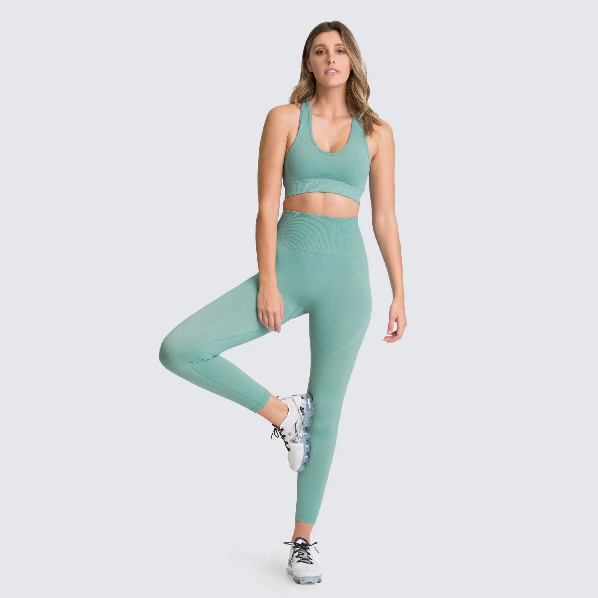 Seamless Gym Set Nylon Woman Sportswear - Dlivs