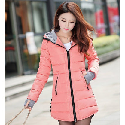 Mid-length down jacket women - Dlivs