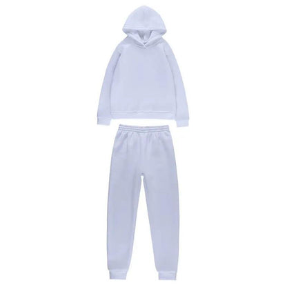 Dlivs Simple Solid Color Hooded Casual Suit - Dlivs