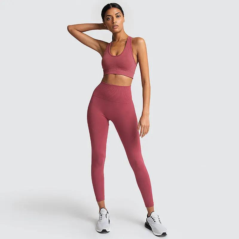Seamless Gym Set Nylon Woman Sportswear - Dlivs