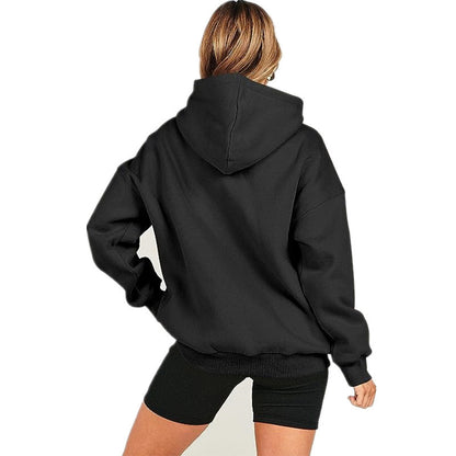 Dlivs Loose Hooded Sweater Women's Sports And Leisure - Dlivs