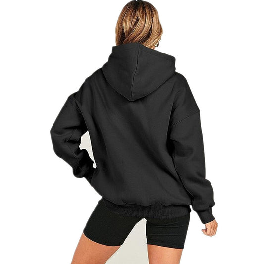 Dlivs Loose Hooded Sweater Women's Sports And Leisure - Dlivs