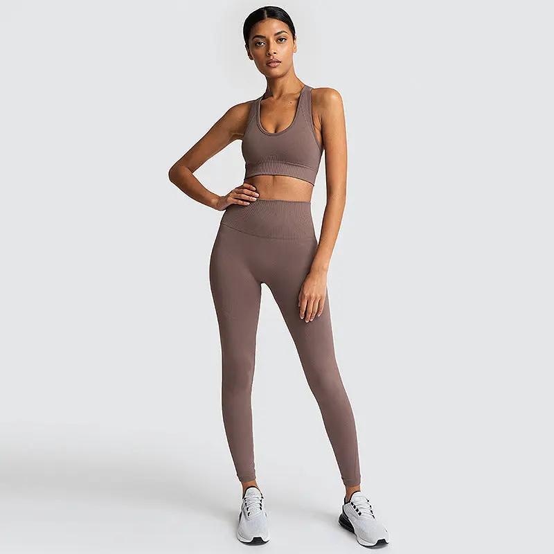 Seamless Gym Set Nylon Woman Sportswear - Dlivs