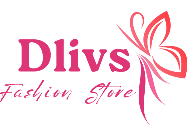 Logo of Dlius Fashion Store with a pink butterfly design on a white background