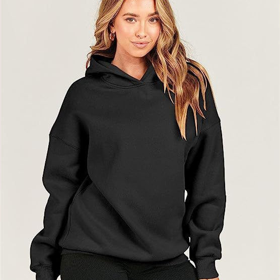 Dlivs Loose Hooded Sweater Women's Sports And Leisure - Dlivs