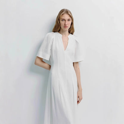 European American Waist-tight A- Line Dress - Dlivs